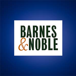 Barnes & Noble logo on blue background.
