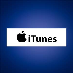 iTunes emblem with apple icon